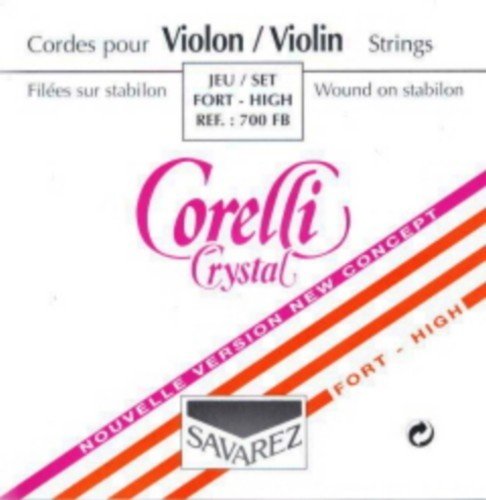 CUERDAS VIOLIN - Savarez (Corelli Crystal 700FB) (Juego Completo) Fuerte Violin 4/4