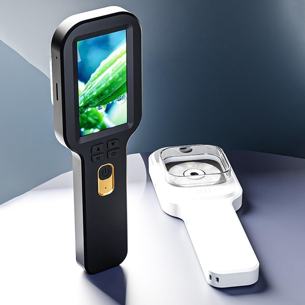 Microscopio portatile 4K HD Videoregistratore Wireless Connessione WiFi per progetti scientifici per bambini e giocattoli STEM (nero)