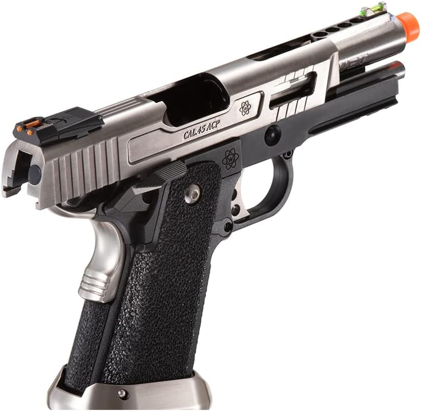 3.8 Hi-Capa Velociraptor Gas Blowback Airsoft Pistol - Silver-WE Tech