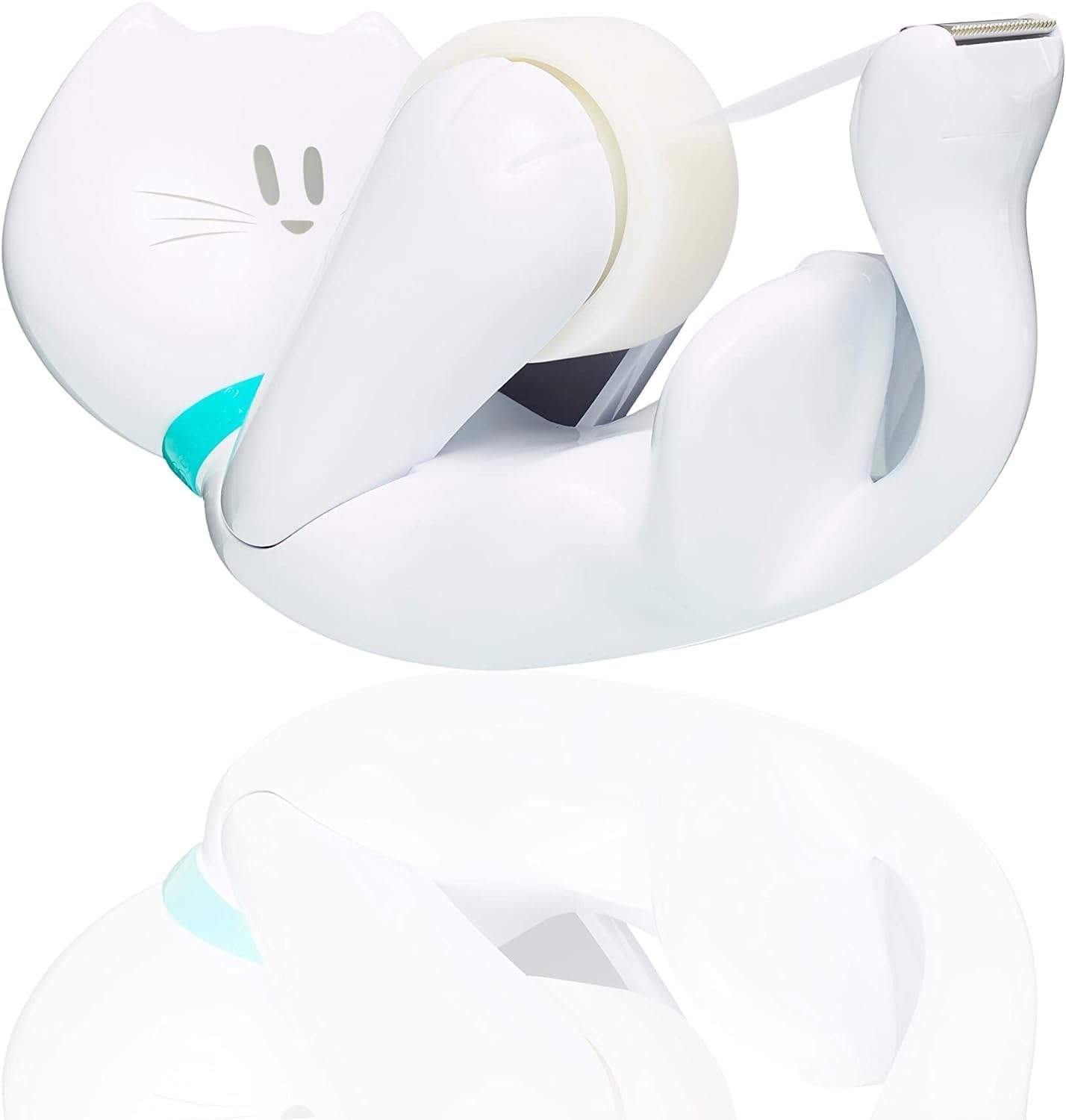 Scotch Magic Tape Dispenser Ricaricabile Gadget Gatto con 1 Rotolo Magic Tape Incluso - Cancelleria Kawaii + Scotch Nastro adesivo Magic - 6 Rotoli da 19 mm x 33 m