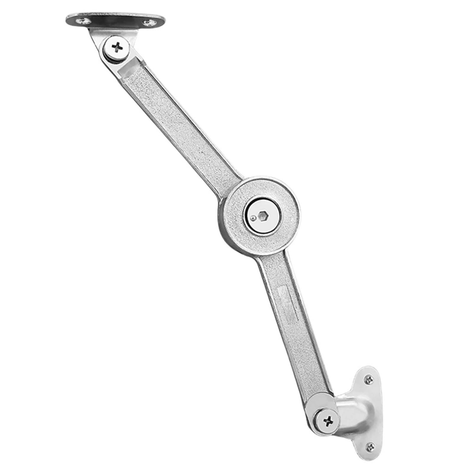Ryqzhhy Nickel Plating Cabinet Flap Stay Hinge Hydraulic Randomly Stop Hinges Kitchen Cabinet Door Adjustable Polish Hinge Furniture Lift Up Flap Stay Support Hardware(Nickel Plating)