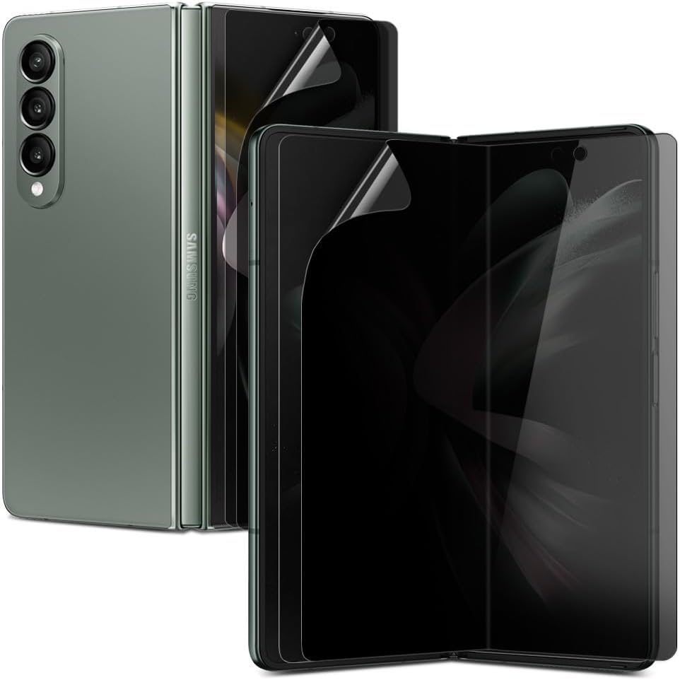 [2+2 Pack] For Samsung Galaxy Z Fold 8 Ultra Privacy Anti-Spy Screen Protector, 2 pcs Inside + 2 pcs Front Premium Flexible EPU Hybrid Film, Self-Healing, Case Friendly, Easy Installation with Alignment Tool image 2