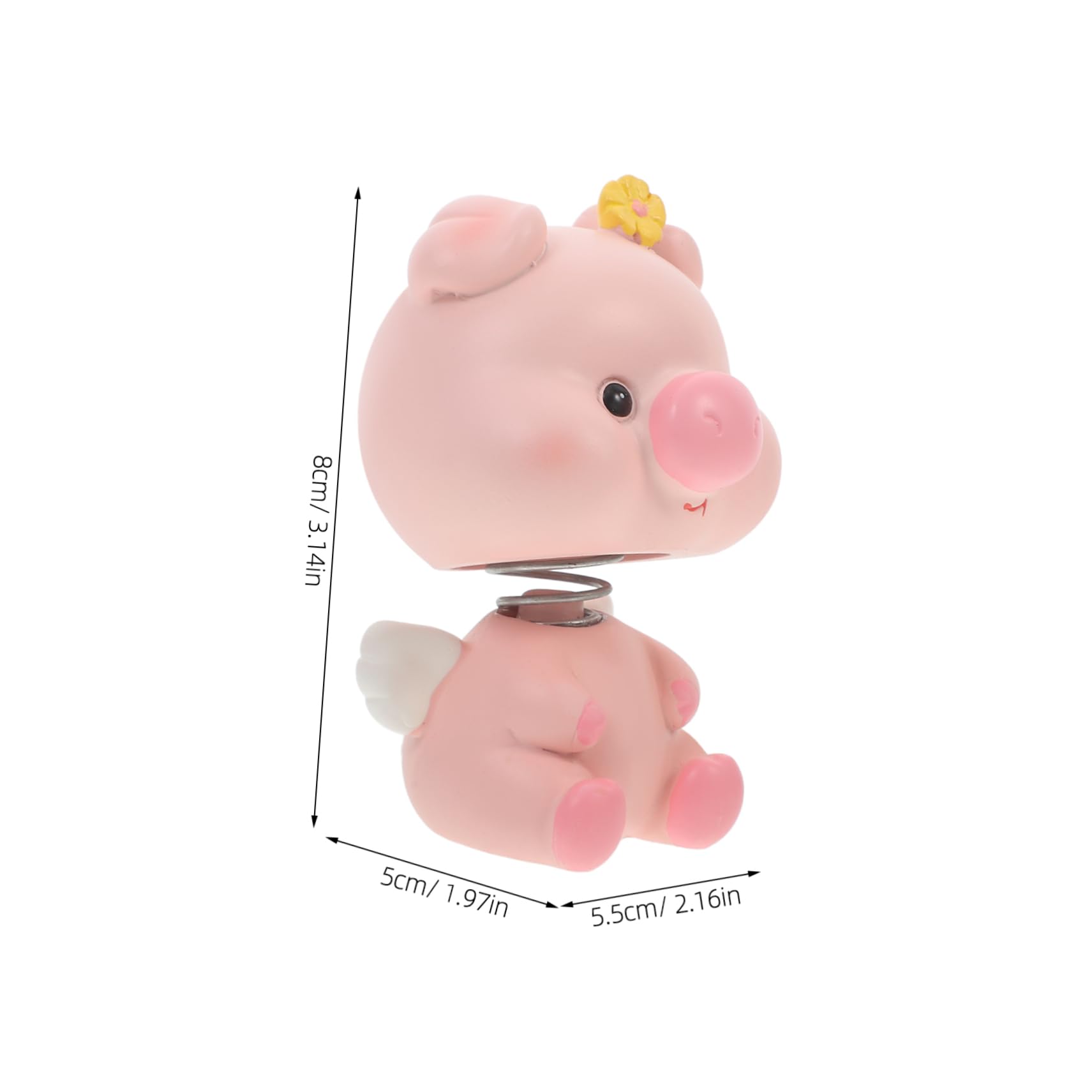 VICASKY 3stücke Wackelkopf Schwein Figur Lustige Auto Dekoration Resin Für Auto Büro Zuhause Shaking Pig Ornament Für Kreative Inneneinrichtung