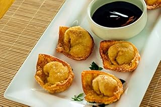 AppetizersUSA Combo Pack – Crab Rangoon (35 Pcs) Vegetable Potstickers (48 Pcs) Sonoran Chicken Spring Roll (40 Pcs) & Yakitori Chicken Satay (20 Pcs) – Gourmet Appetizers Party Pack