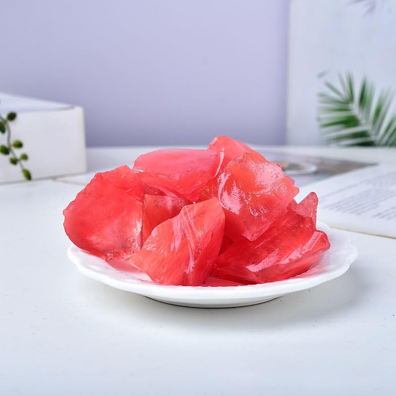 Kamienie i kryształy czerwony kryształ surowy kamień dekoracyjny dyfuzor zapachowy kamień kryształy(3-5 cm, 500 g)