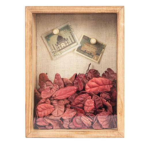 Image of Shadow Box Frame 6x8 Shadow Box Display Case with Linen Back of Awards Memorabilia Flower, Pictures, Keepsakes、Bouquet、Medals and More Photos Memory Box