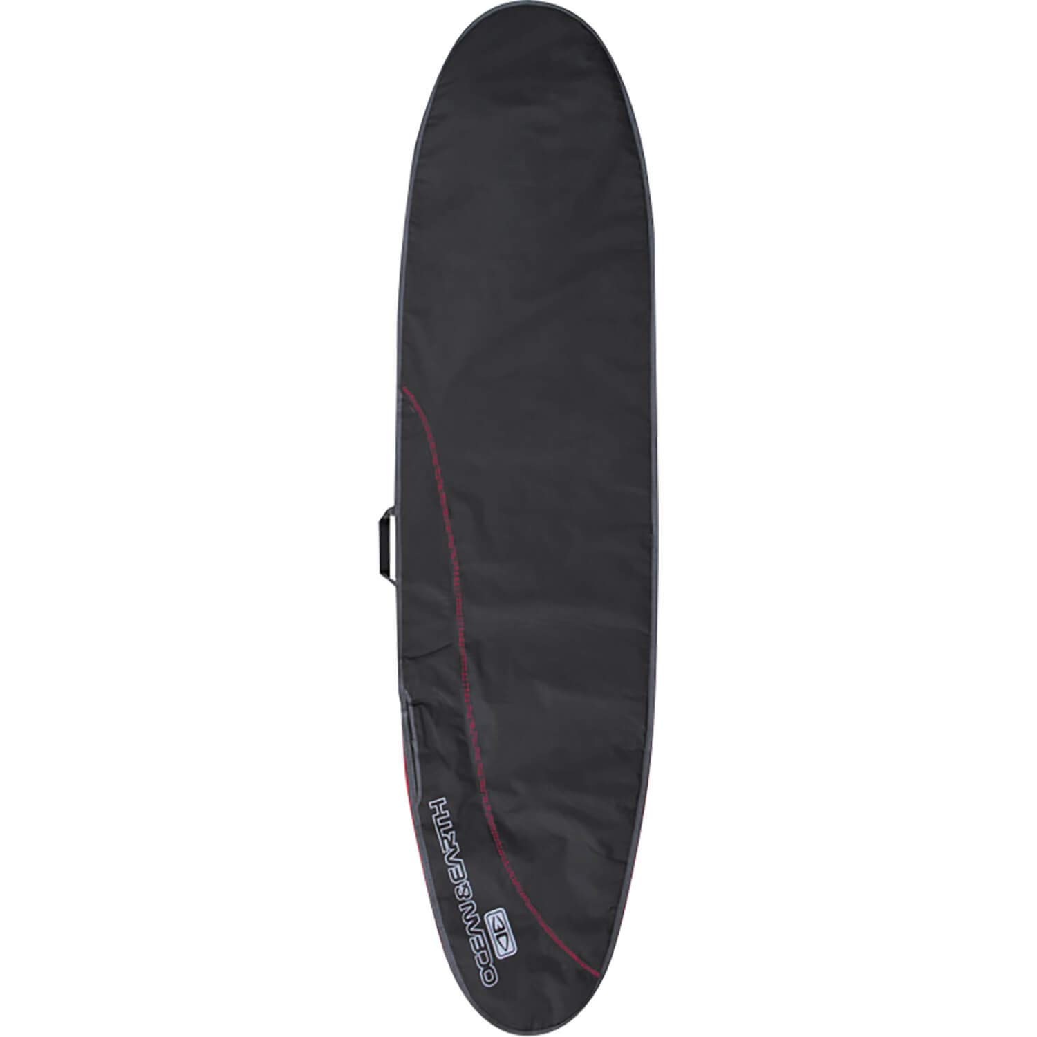 Ocean & Earth Compact Day Black/Red Longboard Surfboard Bag - Fits 1 Board - 25.5