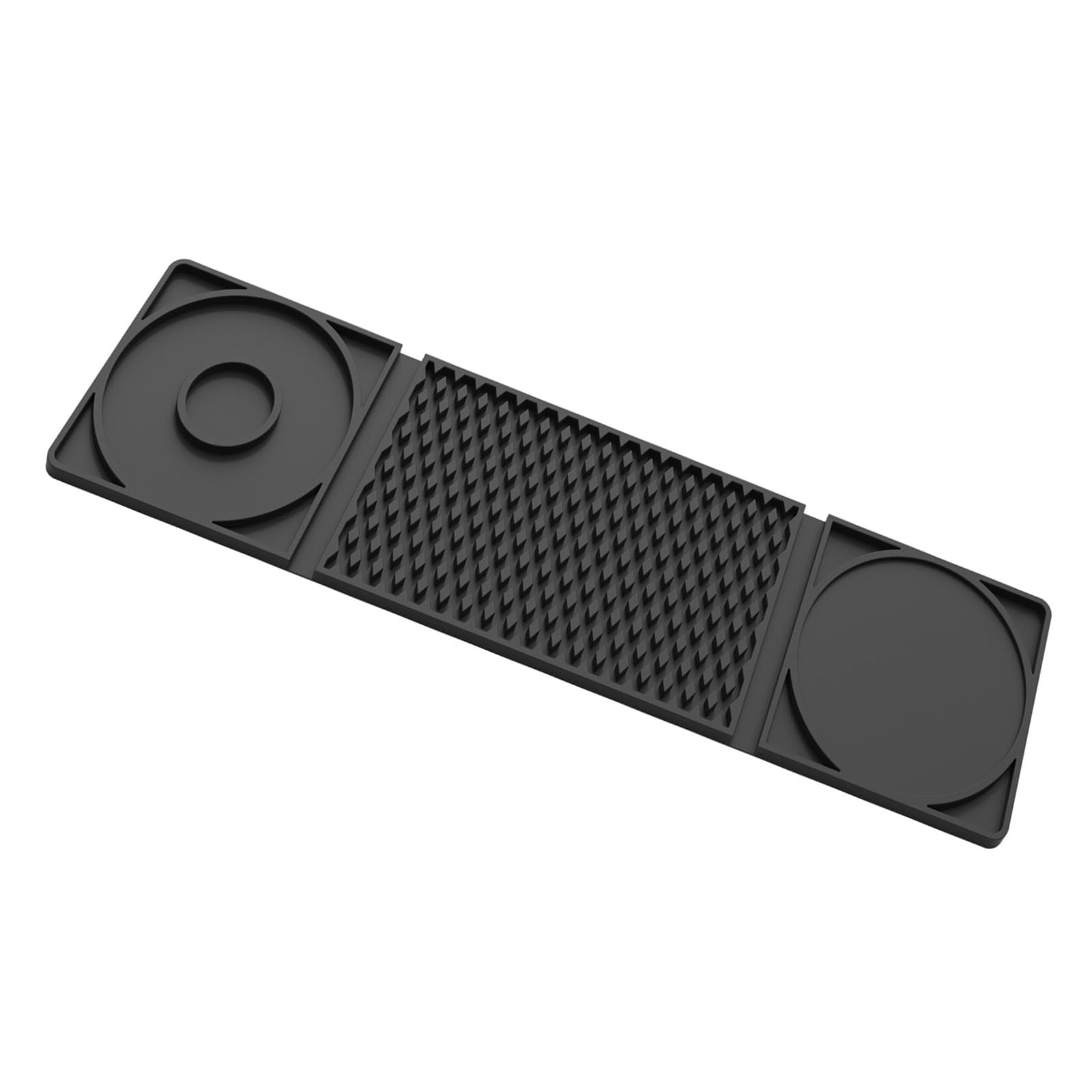 Foldable Silicone Counter Mat, Raised Drain Texture, Cup Pad for Kitchen Counter, Coffee Station, Dining Table Area Drain Tray Mat Beverage Station Pad Tableware Drying Cup Holder Kitchen Organizer