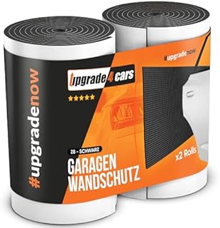 Upgrade4cars Samoprzylepna ochrona ściany garażowej, 2 x 2 m, ochrona krawędzi samochodu, z reflektorem | ściana garażowa, ochrona przed ruszaniem, ochrona przed uderzeniami, wyściółka ścienna