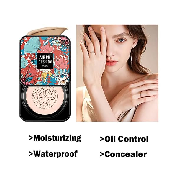 Air-Cushion-CC-Cream-BB-Cream-Mushroom-Head-Face-Moisturizing-Foundation-Matte-Long-Lasting-Concealer-Oil-Control-Easy-to-Apply-Natural-Color CC Cream Foundation,Mushroom Head Air Cushion CC Cream,Concealer Moisturizing BB Cream Foundation,Matte Long Lasting Concealer Nude Face Makeup Cushion Foundation Cosmetic (Natural)