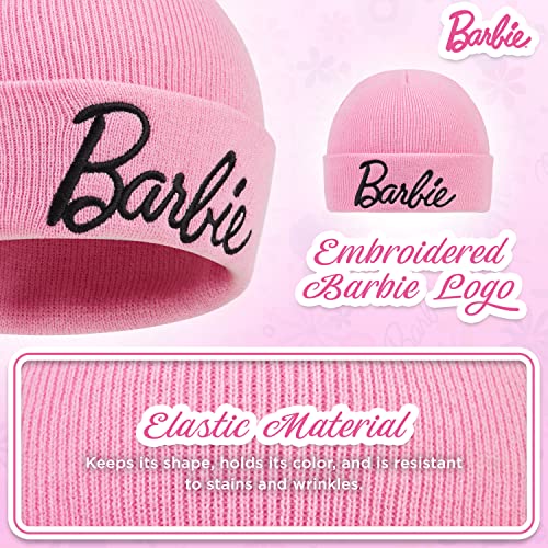 Barbie Girls Bobble Hat and Gloves Set, Original Accessories, Girl Gifts for Winter3