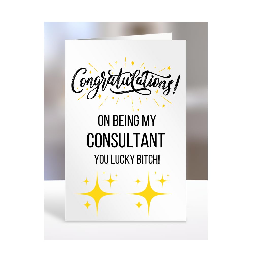 Congratulations on being my CONSULTANT, you lucky btch, Funny Card, Joke, Silly, Gag, Birthday, Gifts for Women, A5-65_42 โ image 1