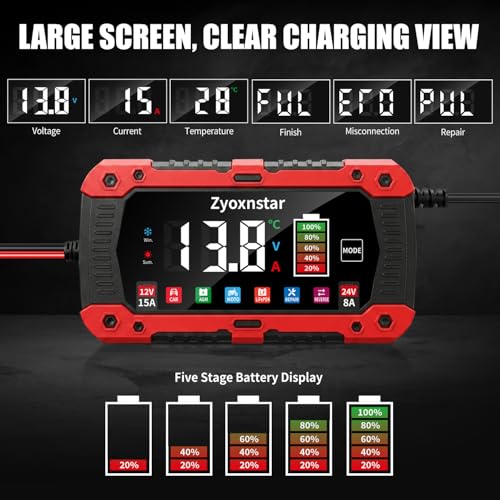 15A 12V/24V LiFePO4 Charger