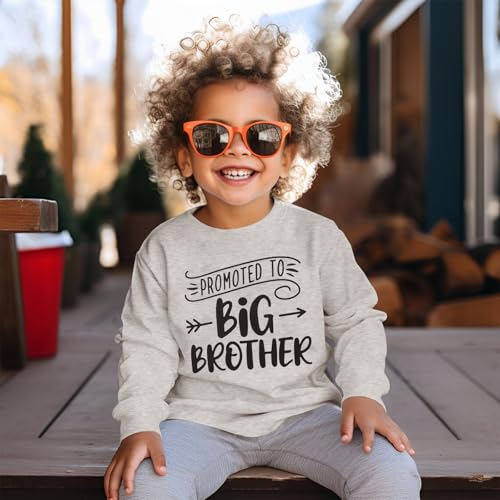 Promoted to Big Brother Sweatshirt Toddler Baby Boy Announcement Pullover Long Sleeve Shirt Big Bro Top Fall Clothes3