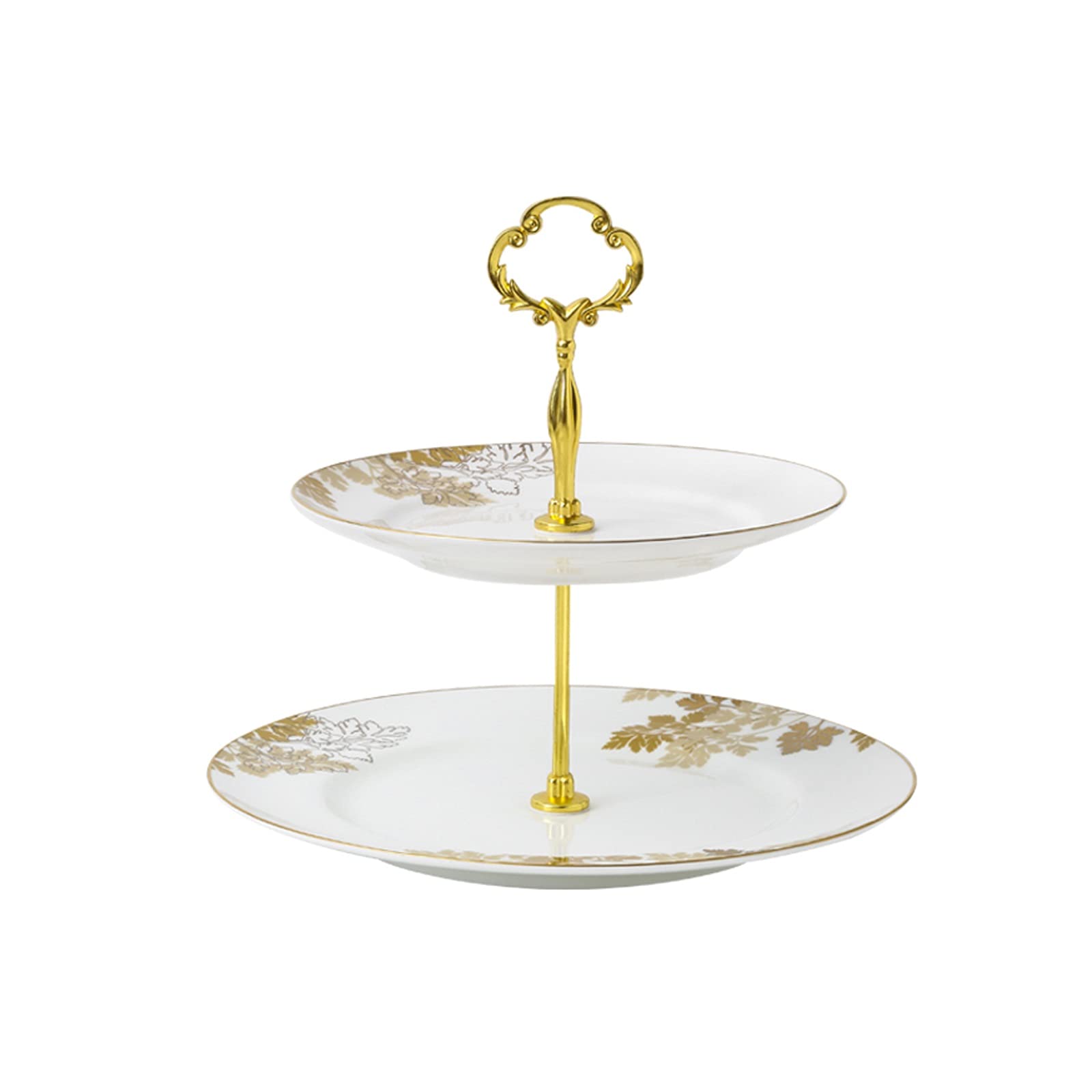 KLerDH Dessert Stand, Elegant Multi-Layer Ceramic Dessert Stand with Handle - Perfect for Afternoon