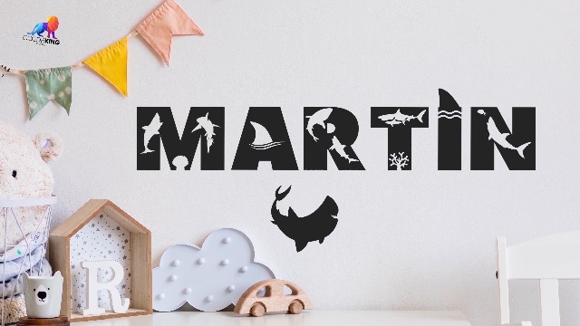 Vinilo decorativo personalizado tiburón para pared miniatura 7
