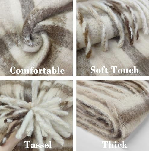 Vintage Scarfs for Women Warm Shawls and Wraps for Evening Dresses Soft Poncho Coat Thick Cashmere Wrap Cozy 20253