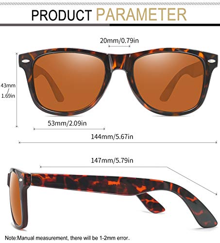 Image of Joopin Square Sunglasses Polarized UV400 Designer Sun Glasses Men Women | Oversized, Plastic Frame, Retro, Vintage, Unisex, Trendy Shades for Driving, Party, Fishing, Business, Costume
