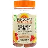 Sundown Naturals Probiotic Gummies Pineapple, Raspberry & Orange Flavored - 60 ct, Pack of 2