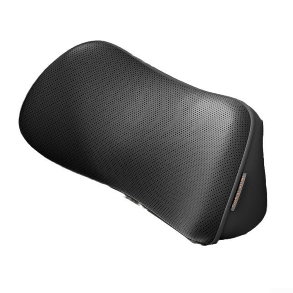 Cojín lumbar para coche, 39 cm, antideslizante, ergonómico, color negro