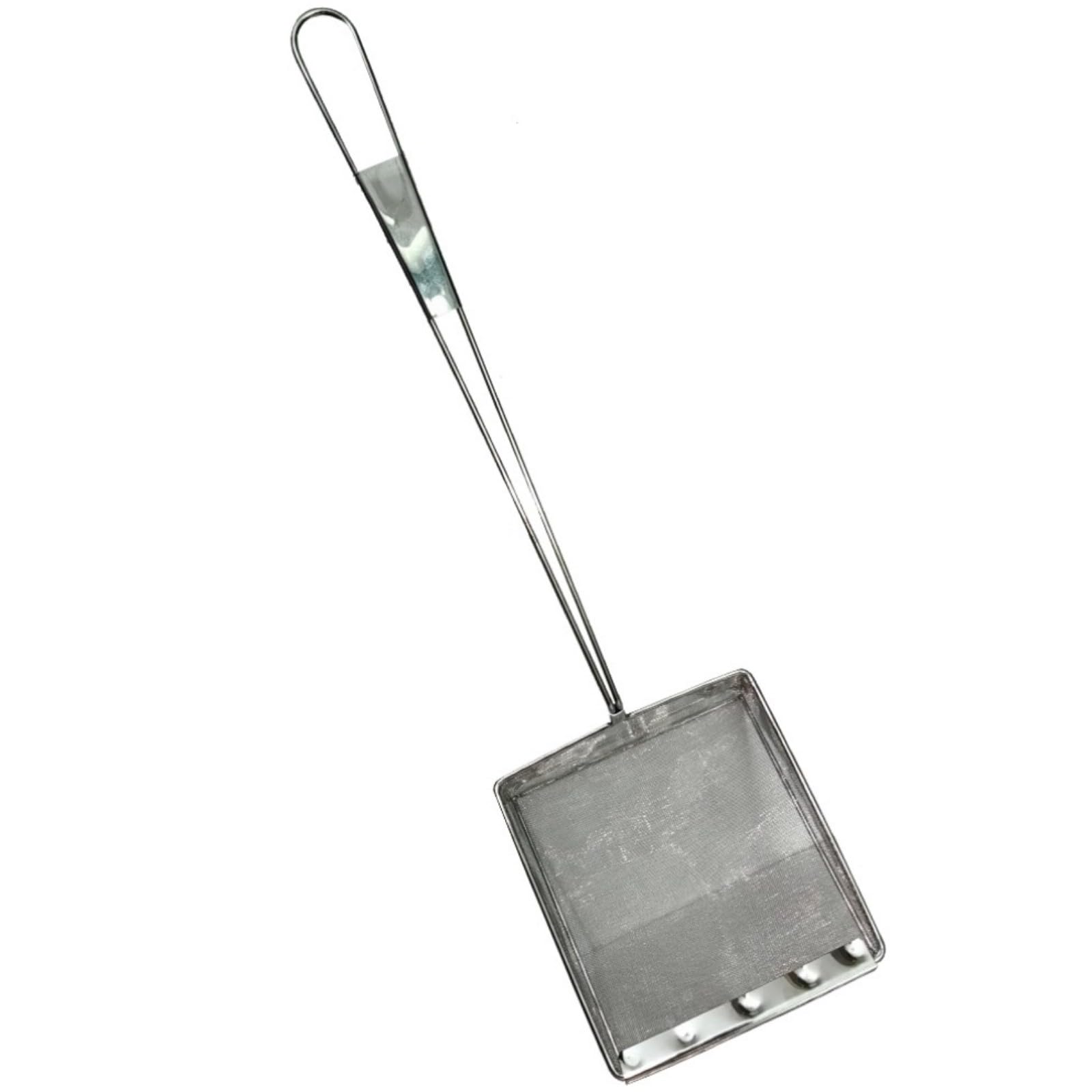 Filtro de aceite de acero inoxidable, con filtro de malla fina y resistente al calor para freidoras de cocina, colador de acero inoxidable de grado alimenticio