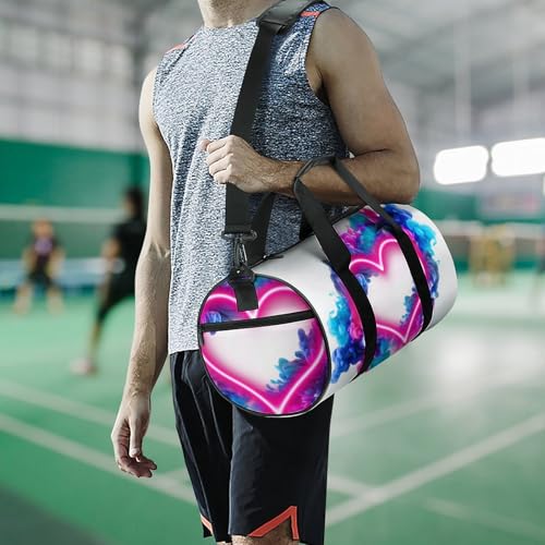 Duffel bag Coeur Néon sac de sport gym et voyage multi-usage