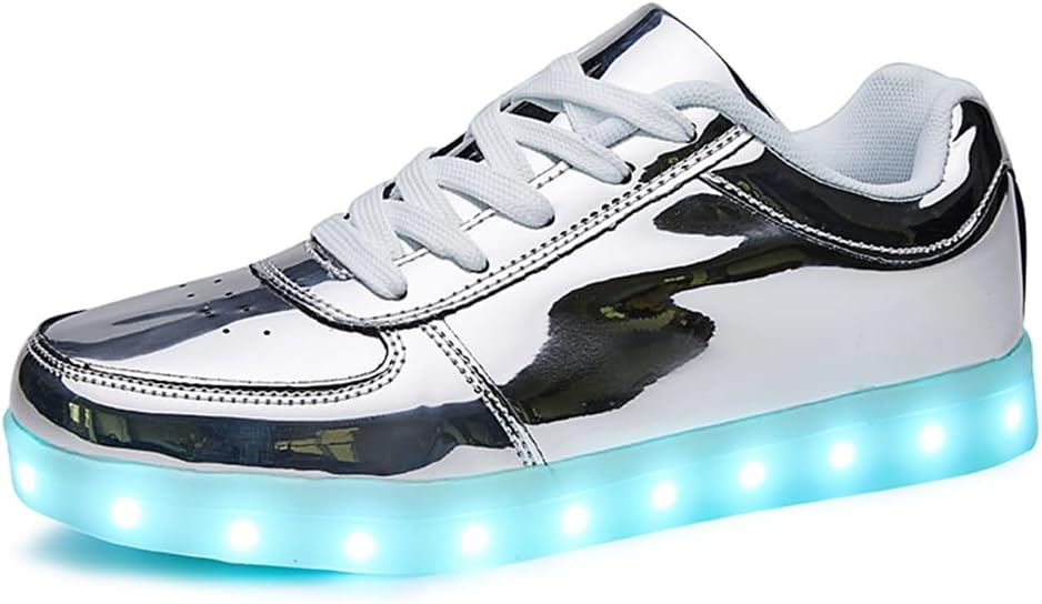 LED Light Up Shoes for Women Men, Low-Top USB Rechargeable Glowing Sneakers, Luminous Dancing Shoes for Party Sports