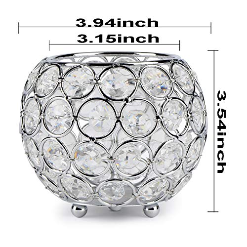 Nicetai Silver Crystal Candle Holders Decorative Centerpieces For Coffee Table Living Room And Dinning Room Table Decorative Centerpieces #TOP5