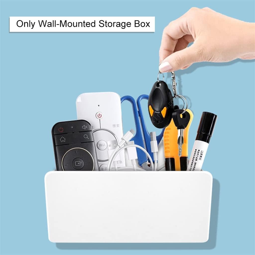 Hanging Storage Box Bathroom Self Sticky for Phone Remote Control Multifunctional Wall Mounted Foldable Holder(D)