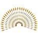 Didiseaon 50pcs Candle: Happy Birthday Decorations Creative Candle Shaped Cupcake Picks Birthday Party Supplies Golden