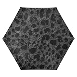 Zwarte Luipaard Dierenprint UV50+Duty Paraplu Goed voor Auto, Golf en On-the-Go SPF 50+ Paraplu voor Vrouwen Auto Open