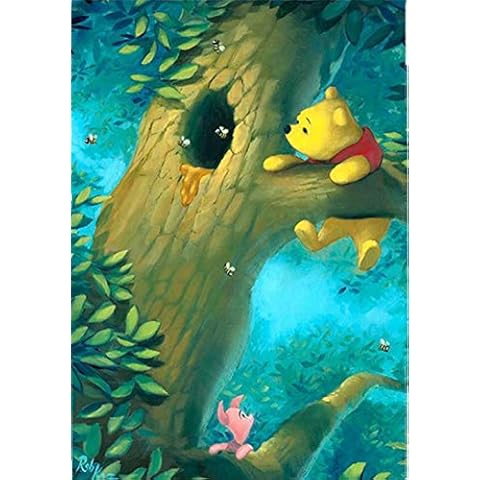 Full Round Diamond 5D DIY Diamond Painting Winnie The Pooh Embroidery Cross Stitch Needlework Birthday Decoration 30x40cm Cover
