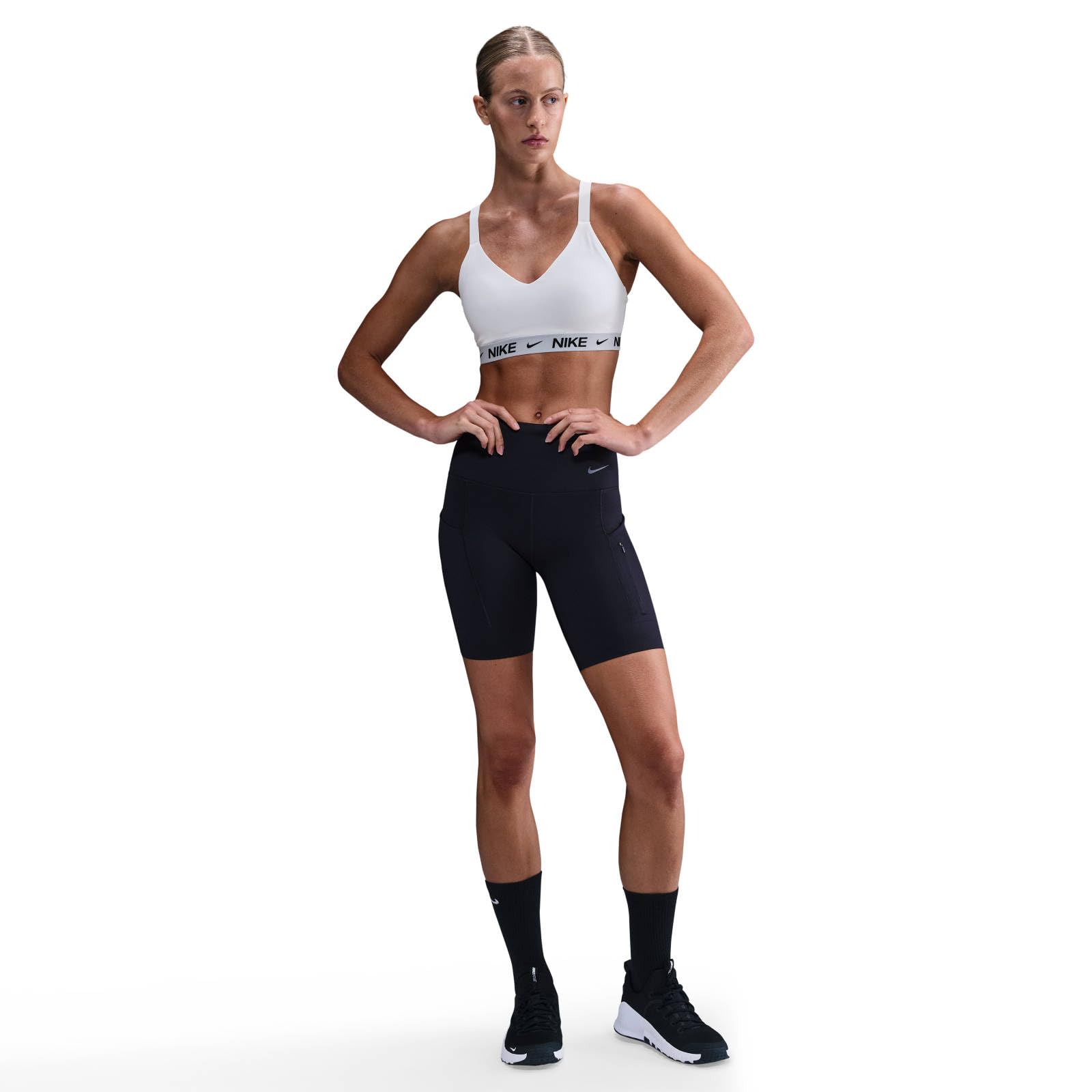 Nike Nike Indy Sport-BH mit Mittlerem Halt, Polster und Verstellbarer Passform Reggiseno Sportivo Donna