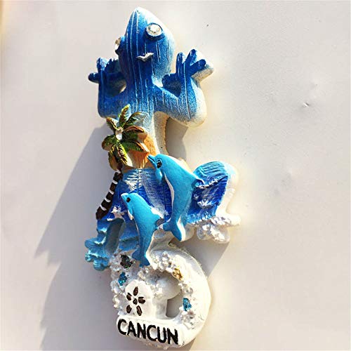 Imán decorativo 3D Cancun México para refrigerador miniatura 3
