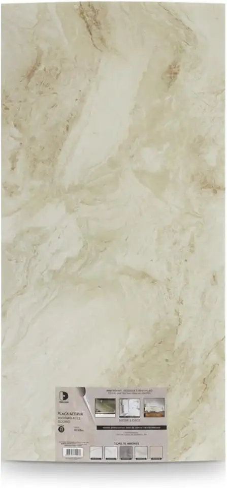 Placas Adesivas Papel de Parede Estilo Mármore 60x30cm Kit com 10 Unidades Autocolante Retire e Cole para Cozinha Banheiro e Decoração (Mármore Bege)