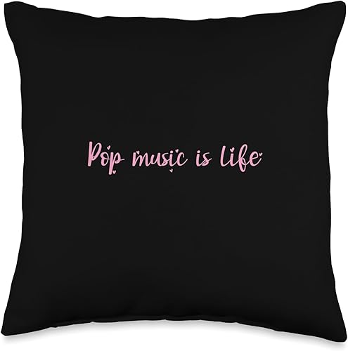 Miniatura 1 de Pop music Rock Punk Funk Rap Soul R'n'B Dancing Pop Music is Life Singer Stars R'n'B Throw Pillow, 16x16, Multicolor