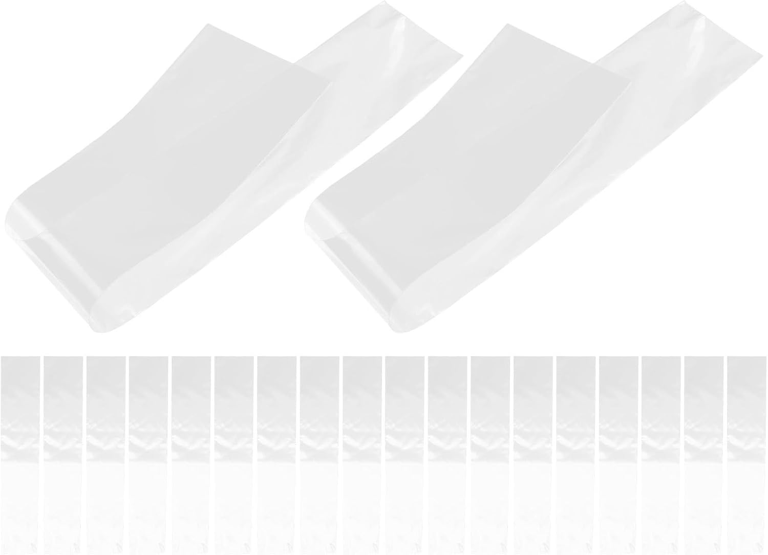 DOITOOL 60pcs Plastic Necktie Storage Bags for Drawer and Retail Use, Flat Crystal Tie Covers Providing Portable Protection during Shipping and Home Organization