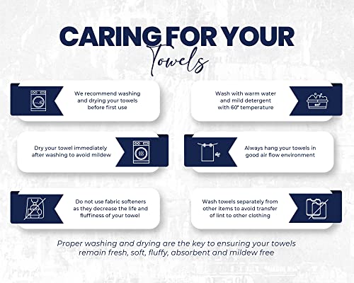 Akti Premium Cotton Bath Sheets Towels For Adults, 35X70 Inches, Pack Of 2, Super Soft, Extra Absorbent, Hotel & Spa Quality Bath Towels Extra Large, 580 Gsm - Navy Towels For Bathroom #TOP7