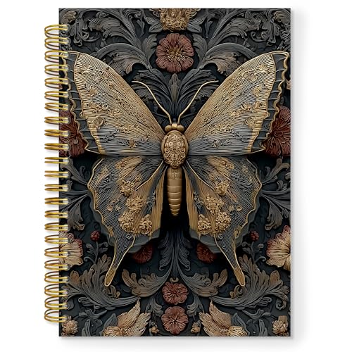 Carnet vintage papillon couverture rigide durable