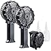 PEARL Handventilatoren: 2er-Set klappbare 2in1-Akku-Hand- & Tisch-Ventilatoren, USB (Handtaschen-Ventilator)