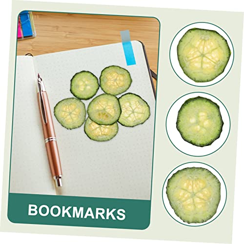 Healifty 12pcs rodajas de pepino prensadas secas para manualidades miniatura 2