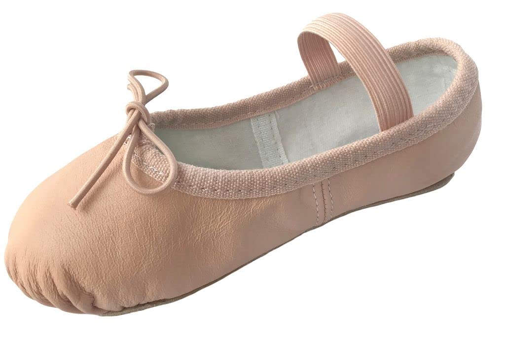 Dancina Girls' Ballet Shoe Full Leather Sole 6.5CH Pink