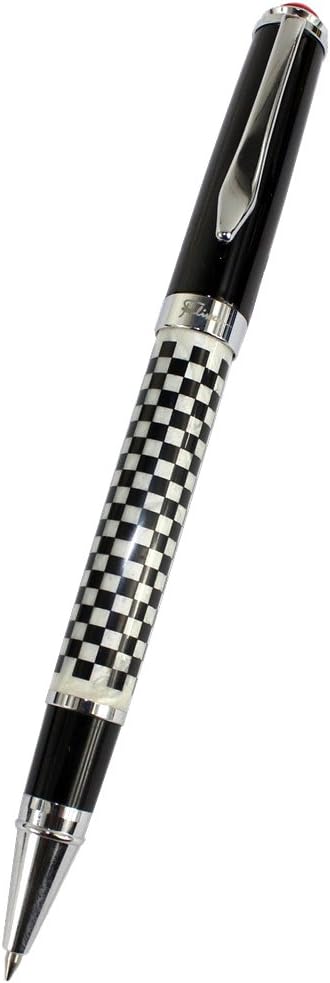 Gullor Advanced Black and white rhombus rollerball pen 2033