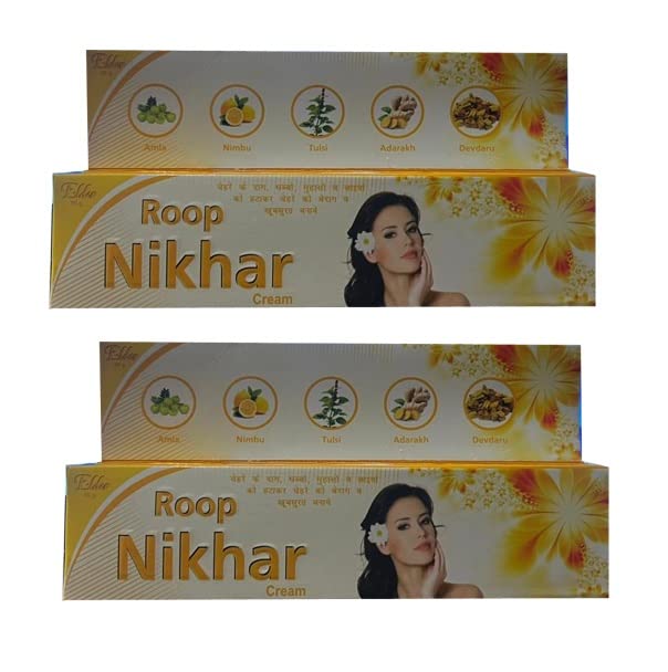 Roop Nikhar Cream | Removes Dark Spots, Wrinkles, Blemishishes, & Makes Your Skin Glow & Soft Cream 30 Grm Pack of 2