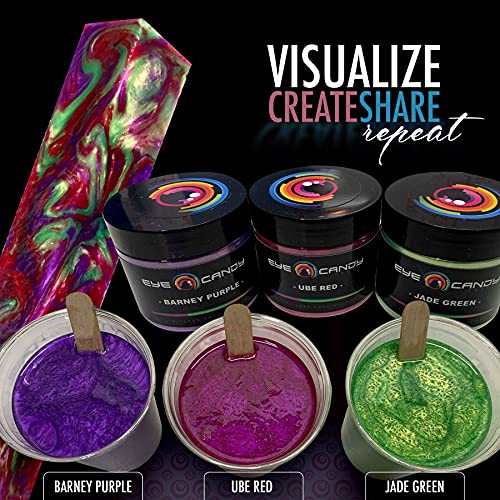 Eye Candy Premium Green Mica Powder Pigments | Multipurpose DIY Arts and Crafts Additive | Acrylic, Woodworking, Bath Bombs, Resin, Epoxy, Soap, Fishing Lures (Jade Green) - Thumbnail 5