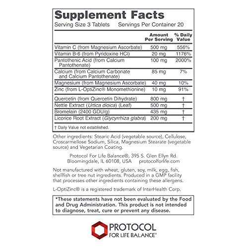 Protocol Aller-All - Immune And Respiratory Support And Defense - Vitamins And Minerals - 60 Tabs #TOP1
