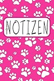 pfotenabdruck katze  Notizen: Pfoten Notizbuch Hunde und Katzen - liniertes Pfoten Notizbuch - 120 linierte Seiten, Ideen und Gedanken festzuhalten  ca. DINA5  Geschenk für Hunde-oder Katzenfans