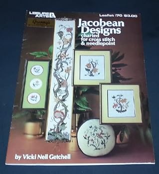 Pamphlet Leisure Arts 170: Jacobean Designs (Charted for cross stitch and needle point) Book