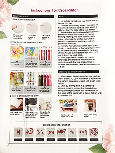 Mondart Cross Stitch Kit A Full Range Of Embroidery Starter Kits For Beginners -Santa Claus (18X27Cm, Printed Cloth 11Ct) #TOP6