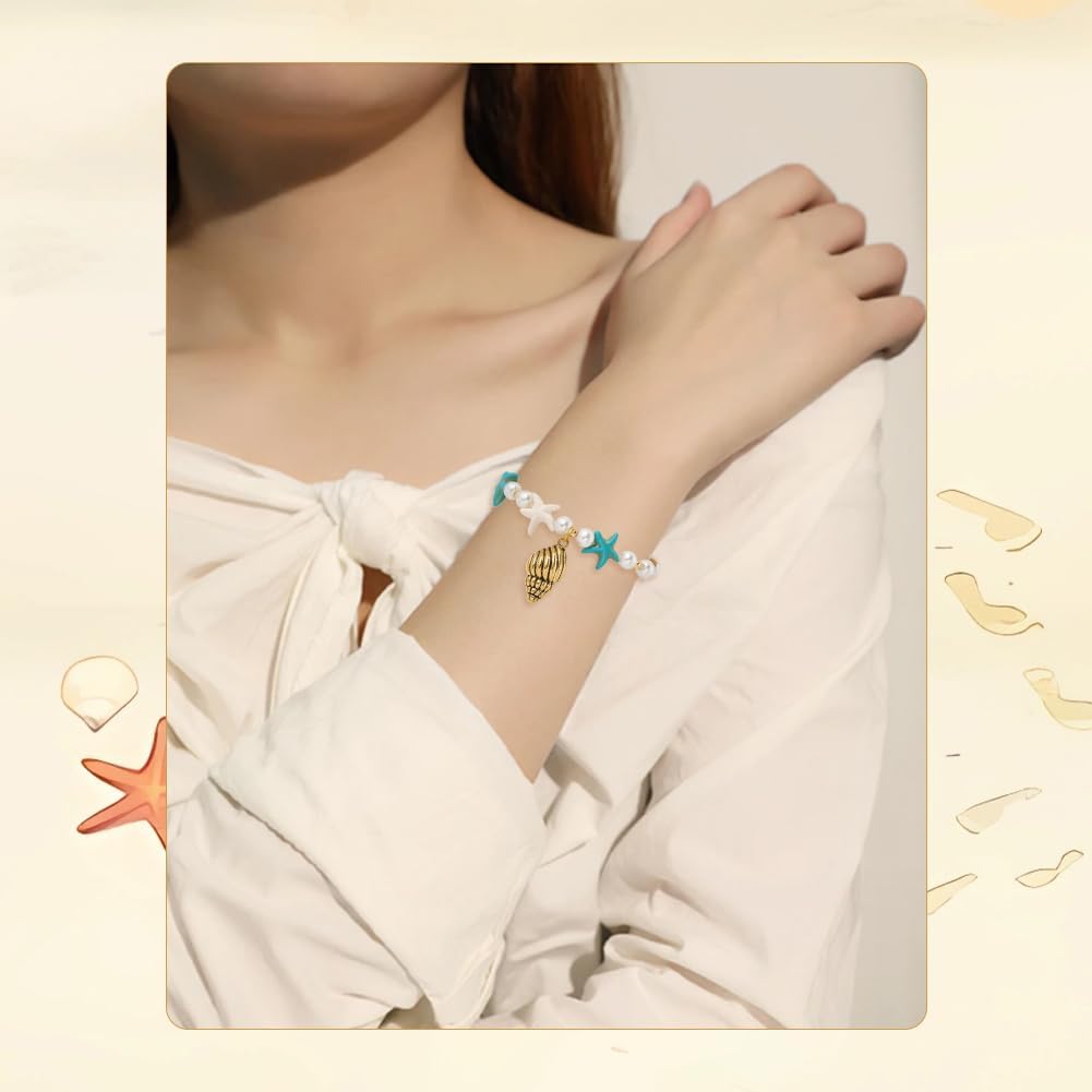 SUNNYCLUE 1 Box 64Pcs 8 Styles Gold Sea Animal Charms Metal Shell Charm Tibetan Alloy Vintage Summer Ocean Animals Turtle Dolphin Dangle Pendants for Jewelry Making Supplies DIY Crafts Necklace - Image 5